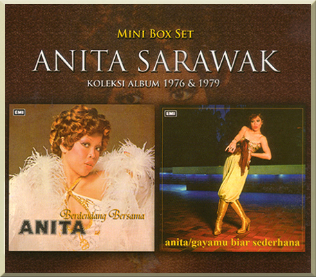 Cover Mini Box Set KOLEKSI ALBUM 1976 & 1979 Anita Sarawak yang mengandungi 2 CD (Dendang Bersama Anita & Gayamu Biar Sederhana) 