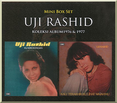 Cover Mini Box Set KOLEKSI ALBUM 1976 & 1977 Uji Rashid yang mengandungi 2 CD (Ku Kekosongan & Kali Terakhir Ku Lihat Wajahmu)