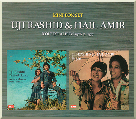 Cover Mini Box Set KOLEKSI ALBUM 1976 & 1977 Uji Rashid & Hail Amir yang mengandungi 2 CD (Antara Matamu Dan Mataku)