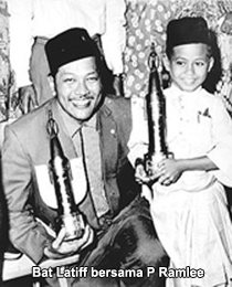 Bat Latiff bersama P Ramlee